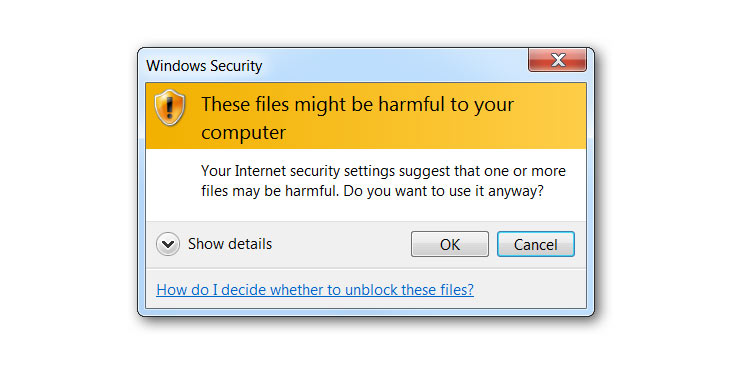 Disabling the “These files might be harmful to your computer” warning in Windows