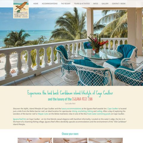 Belize website design - Iguana Reef Inn