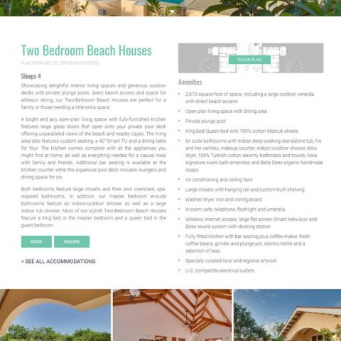 Belize website design - Naia Resort